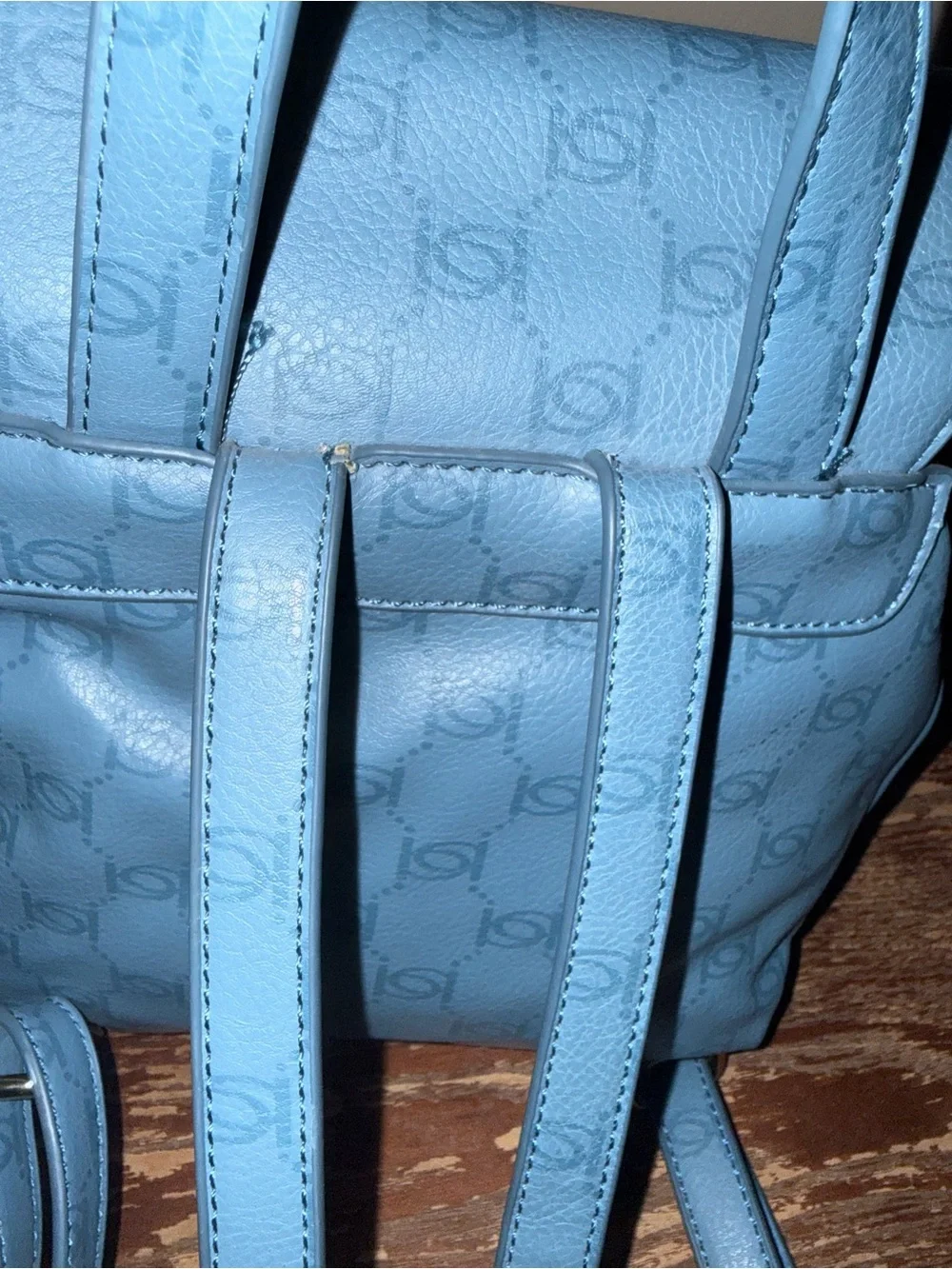 Light blue Bebe drawstring backpack